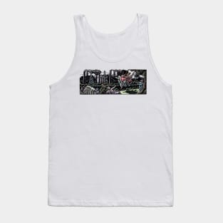 Riverwalk with Factories and Swing Tank Top